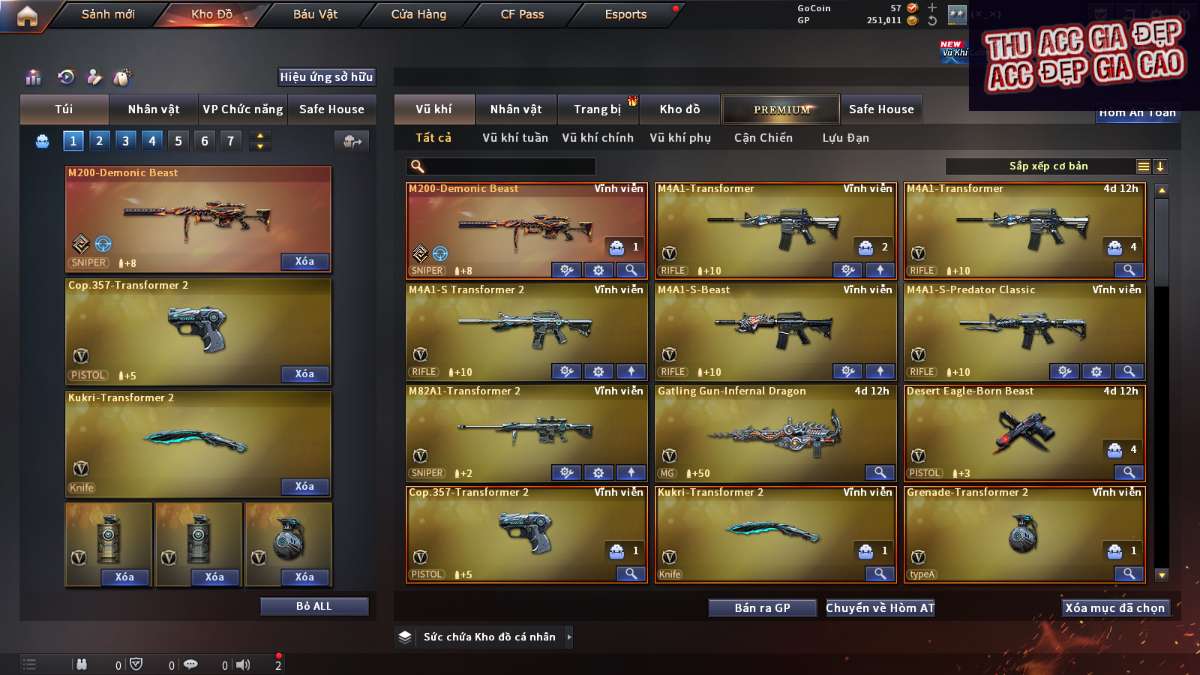 shop acc cf uy tin gia re